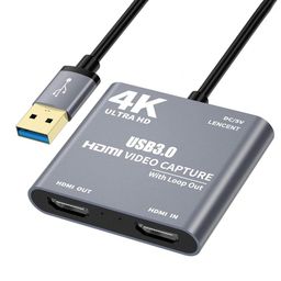 Etzin HDMI Video Capture Card, HDMI to USB 3.0 Device, Full HD 1080P 60fps Live Game Capture Recording Box With HDMI Loop-out Support Windows 7/8/10 Linux Twitch for PS3/4 Switch Xbox Streaming and Recording-(EPL-797HVC) image 1