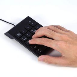 jarchii Numeric Keypads, USB Numeric Keypad Mini Number Pad Numpad 18 Keys Keyboard for Laptop Desktop PC Pro Compatible with Windowns98/95/NT2000/XP/Vista/7.0/8.0 image 2