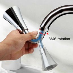 WE-CEF Kitchen Faucet Head Replacement, Kitchen Sink Faucet Parts, Pull Down Faucet Sprayer Head Nozzle, Stream Spray and Pause Mode Can Rotate 360°(Faucet with Nozzle, Set of 1) image 3