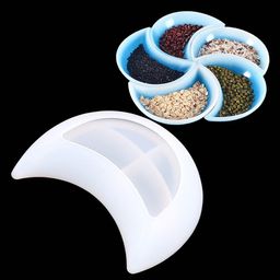SNOOGG Moon Serving Tray Silicane Moulds for Epoxy Resin Casting and for DIY Resin Crafts, Cup Mats, Home Decoration image 3
