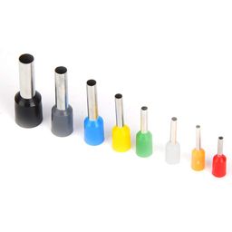 400 Pcs Insulated Crimp Terminal,8 Kind Tin Plated Copper with PVC Insulator Pin End Terminal Kit Butt Fork Wire Connectors image 5