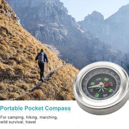 SYGA Multi-Function Metal Compass with Luminous Pocket Watch image 3