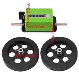 Roller-Type Meter Counter, 6 Digit Meters Rolling Mechanical Length Counter for Measuring Textile, Printing, Artificial Leather, with Counter Range: 0-99999.9 Meters image 2