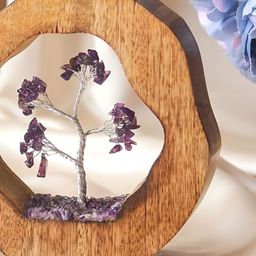Ritualistic Purple & Brown Spiritual Crystal Tree Showpiece-image-32