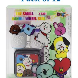 Asera Pack of 12  BTS Roller Stamp For Kids  Return Gift - Multicolor-17