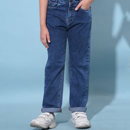 CRIMSOUNE CLUB Cotton Mild Washed Jeans - Blue-picture-47