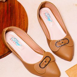 Tiny Bugs Bow Detailed Ballerinas - Beige-image-36