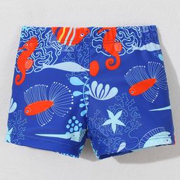 Mark & Mia Swimming Trunk Sea Life Print - Blue-picture-25