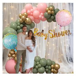 Bubble Trouble Baby Shower Balloons Banner Decoration Set of 108 Pcs Baby Shower Decorations | Baby Shower Balloons | Decoration Items for Baby Shower | Mom To Be Decoration Items Set-image-29