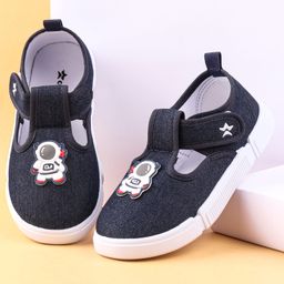 Cute Walk by Babyhug Casual Shoes with Velcro Closure & Astronaut Patch - Navy Blue-image-72
