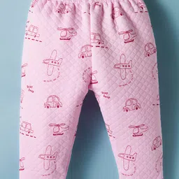 Tango Fleece and Woollen Full Length Pant with Vehicle Print - Pink-picture-13