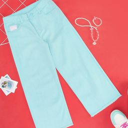 Pantaloons Junior Cotton Woven Solid Jeans - Light Blue-picture-42