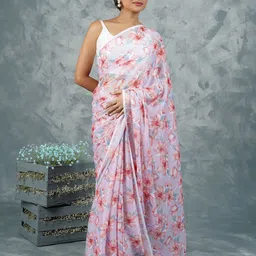 TEEJH Floral Printed Saree With Blouse Piece-image-33