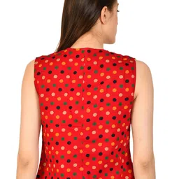 Moda Rapido Polka Dots Printed Sleeveless Open Front Shrug image 4