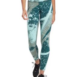 Reebok Blue Cotton Printed Sports Tights-43