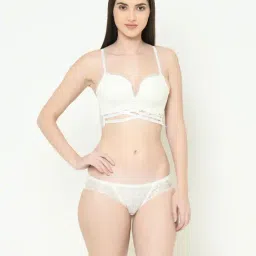 Da Intimo Lace Front Cross Lingerie Set-image-35