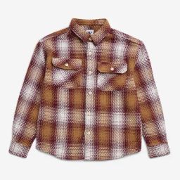 Y&F Kids by Westside Brown Checks Knit-Textured Shirt-image-94