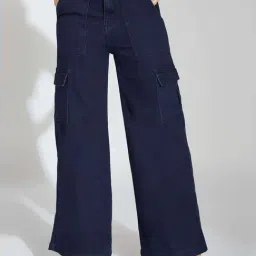 Life With Pockets Navy Relaxed Fit Jeans-image-68
