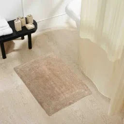 OBSESSIONS Camel Cotton Reversible Quick Dry Bath Mat (Small)-picture-20