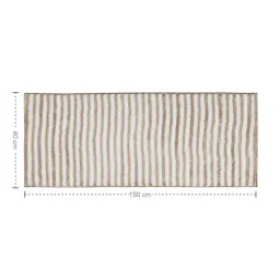 OBSESSIONS Camel Polyester Stripes Anti Skid Stripes Bath Mat (Large)-picture-21
