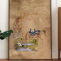 Indian Classic Art Multicolor Canvas Abstract Wall Art-21