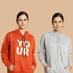Vimal Jonney Rust & Grey Printed Sweatshirt - Pack Of 2-11
