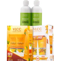 VLCC Turmeric Berberis Face Wash and Sunscreen Lotion SPF 25 PA+, Almond Body Lotion Combo-picture-22