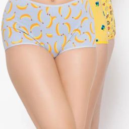 Clovia Multicolor Printed Boy Shorts - Pack of 3-image-94