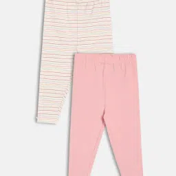 Miniklub Girls Multi & Pink Regular Fit Knitted Leggings-picture-37