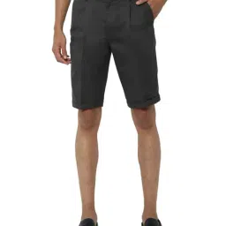 Allen Solly Dark Grey Cotton Slim Fit Shorts-33