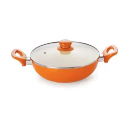 Nirlon Orange Ceramic Aluminium Non Stick Induction Base Kadhai - 2.25 litre-13
