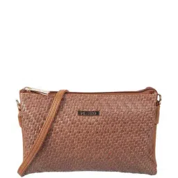 Metro Brown Textured Medium Sling Handbag-picture-38