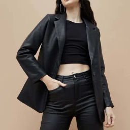 Ginger by Lifestyle Black Plain Jacket-image-30