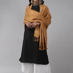 Indo Era Yellow Woven Pattern Shawl-picture-13