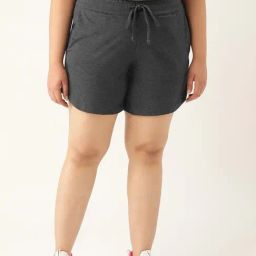 theRebelinme Grey Cotton Shorts-image-93