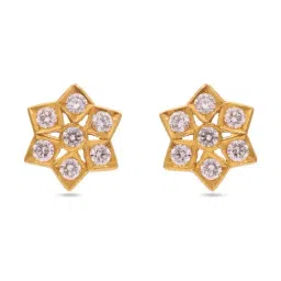 CKC 22k Gold & Diamond 7 Stone Nakshatra Earrings for Women-image-77