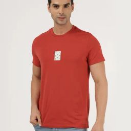 Wrangler Brick Red Regular Fit Printed T-Shirt-image-14