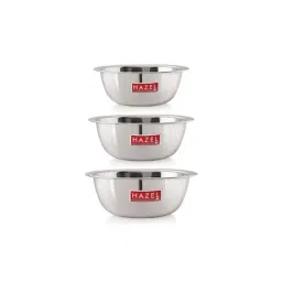 HAZEL Silver Stainless Steel Mixing Bowl - Set of 3 (2.1L)-29