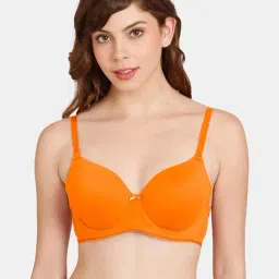 Rosaline by Zivame Orange Under Wired Padded T-Shirt Bra-picture-42