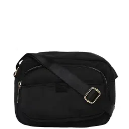 Accessorize London Black Solid Medium Sling Handbag-28