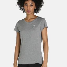 Puma Grey Logo Print T-Shirt-image-64