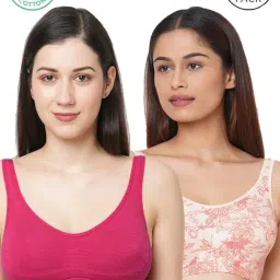 Inner Sense Fuchsia & Pink Floral Print Full Coverage Bra - Pack of 2-20