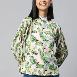 Melon by PlusS Light Pink Printed Top-image-32