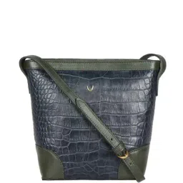 Hidesign Blue Textured Medium Sling Handbag-image-80