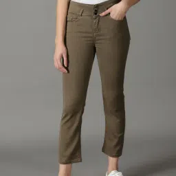 SHOWOFF Brown Regular Fit High Rise Jeans-image-19