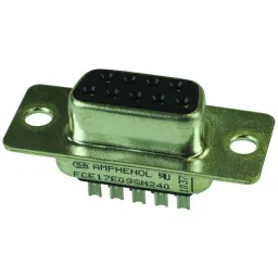AMPHENOL COMMUNICATIONS SOLUTIONS FILTERED D SUB CONN, DE, RCPT, 1000PF, FCE17-E09SM-450-picture-1