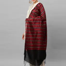 Indo Era Red & Black Dupatta image 3