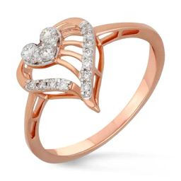 Malabar Gold and Diamonds 18k IGI Certified Diamond Rose Gold Ring for Women-picture-26