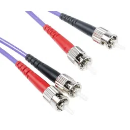 RS PRO Fibre Optic Cable ST to ST Duplex Multi Mode OM3 50/125 μm Purple 5 m, 5366462-71