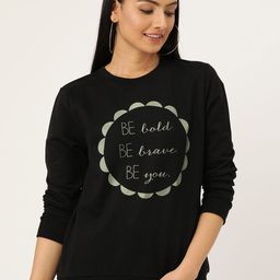 Sera Women Black & Grey Typography Print Sweatshirt-image-35